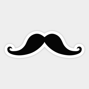 Black Mustache Large Sticker